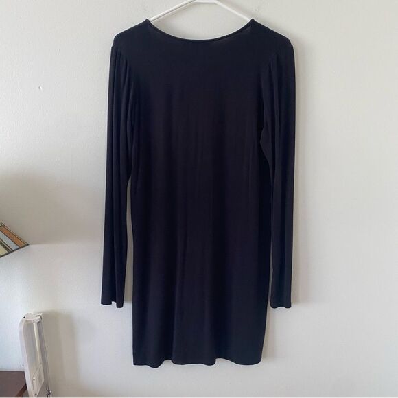 Edelweiss by Sarah Black Long Sleeve Mini Dress Size L - Picture 4 of 6